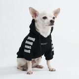 "WOOF" Dog Hoodie - Black & Reflective