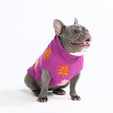 Christmas Knit Dog Sweater - Candy Trees Magenta