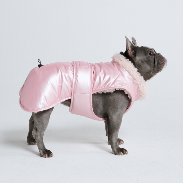 Slip-on Winter Jacket - Metallic Pink