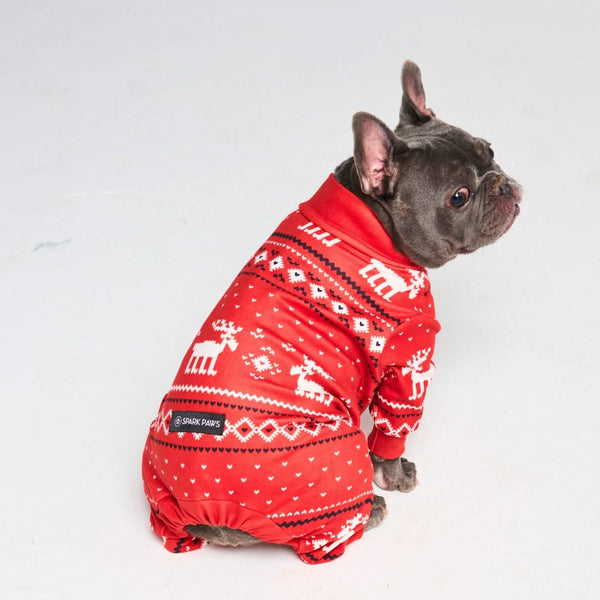 Dog Pajama - Dasher Red