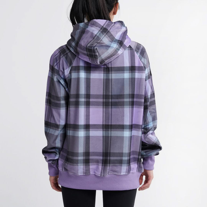 Purple Plaid Human Hoodie