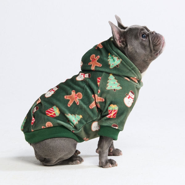 Christmas Dog Hoodie - Gingerbread
