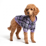Purple Plaid Hoodie||size:L