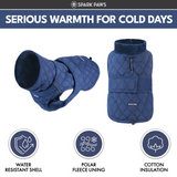 Blue Quilted Winter Jacket||size:S,M,L,XL,2XL,3XL,4XL