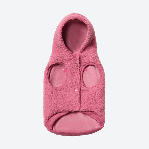 Teddy Sherpa Dog Sweater - Dark Pink