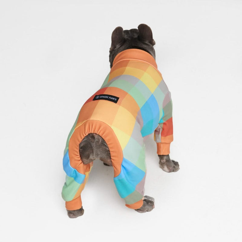 Dog Pajama - Checkered Mix