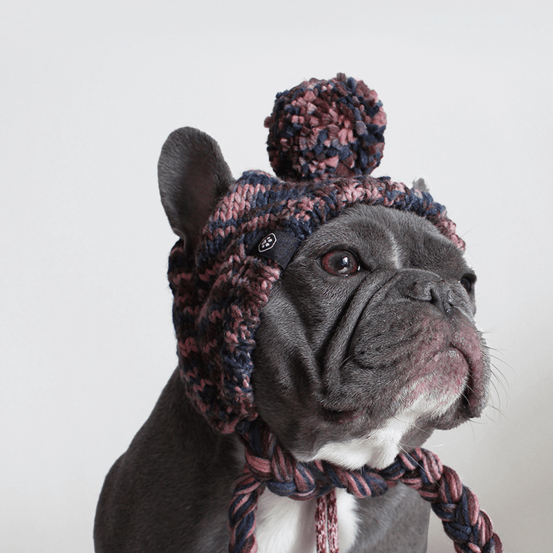 Knit Pom Pom Dog Beanie Hats
