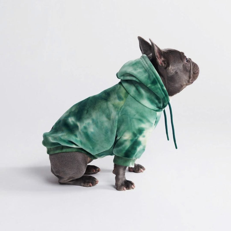 Velvet Dog Hoodie - Emerald Green