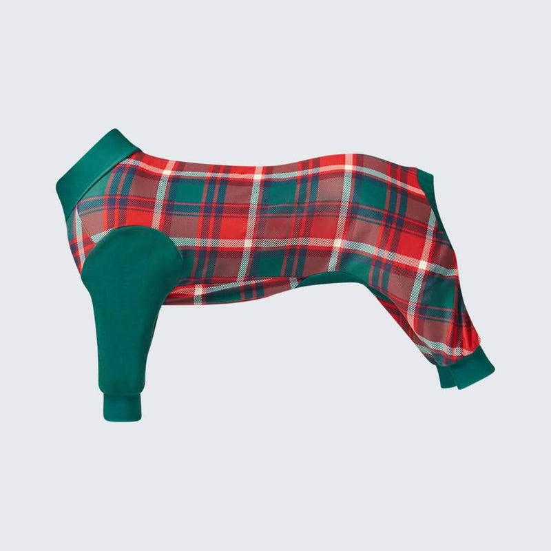 Dog Pajama - Green and Red Plaid