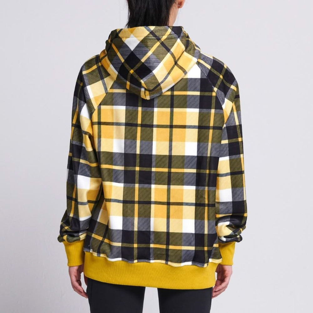 Yellow Plaid Human Hoodie SPARK PAWS