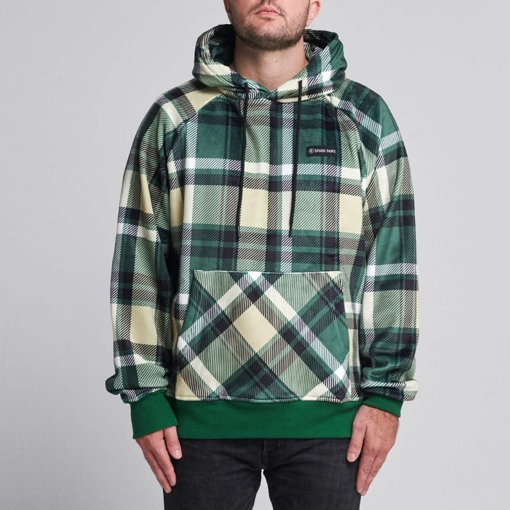 Plaid hoodie jacket outlet