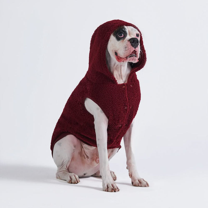 Teddy Sherpa Dog Jacket - Maroon [Size 4XL]