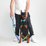 Tactical Dog Collar - Lime Waves (1.5"/4cm)